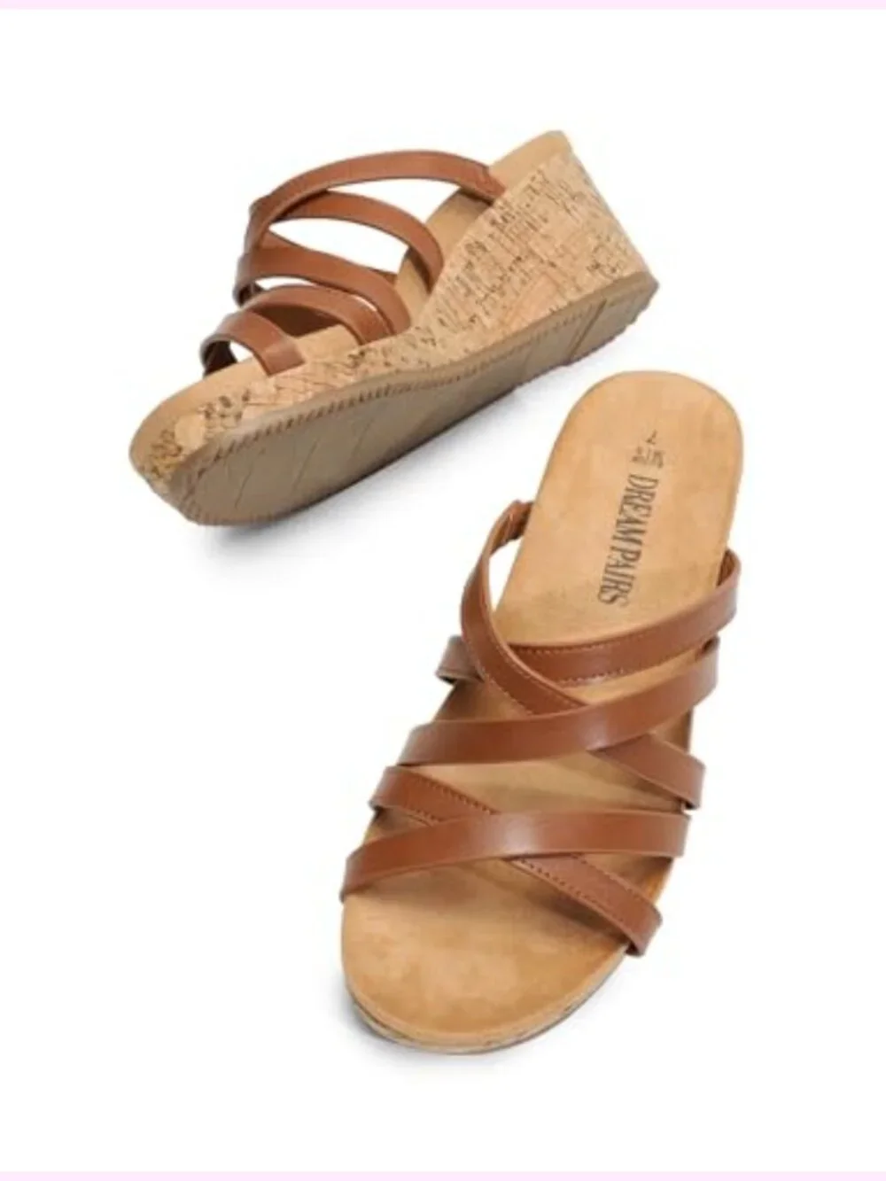 Cloud-Like Comfort Strappy Wedge Platform Sandals Slip-On Design